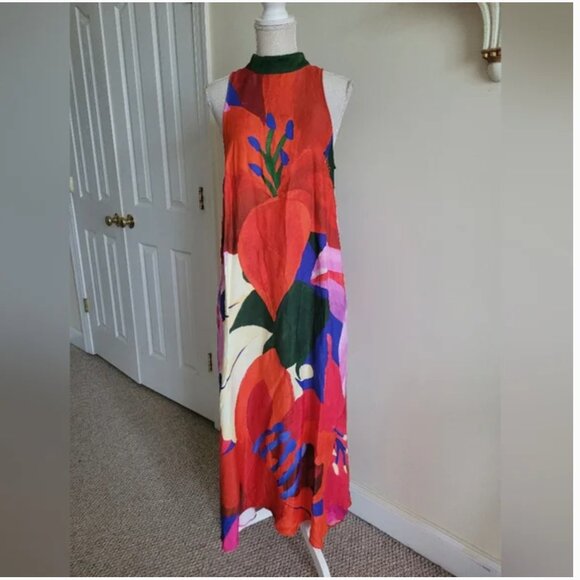 Farm Rio Anthropologie halter maxi dress size size S - Picture 3 of 6